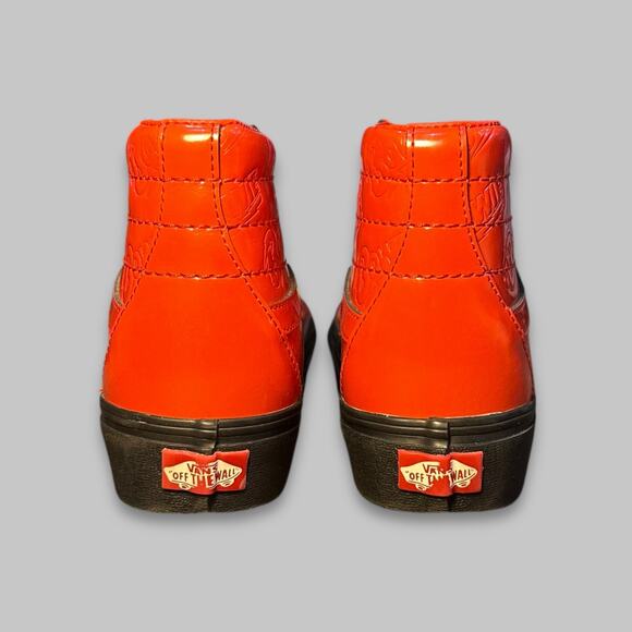 Vans x David Bowie Sk8-Hi Patent Leather Sneakers - Red- Men’s Size 6 - Picture 4 of 6